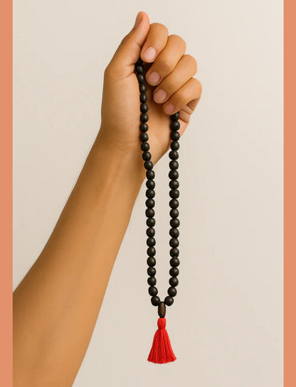 Karungali Mala & Bracelet Combo – Authentic Ebony Wood for Spiritual Protection & Healing