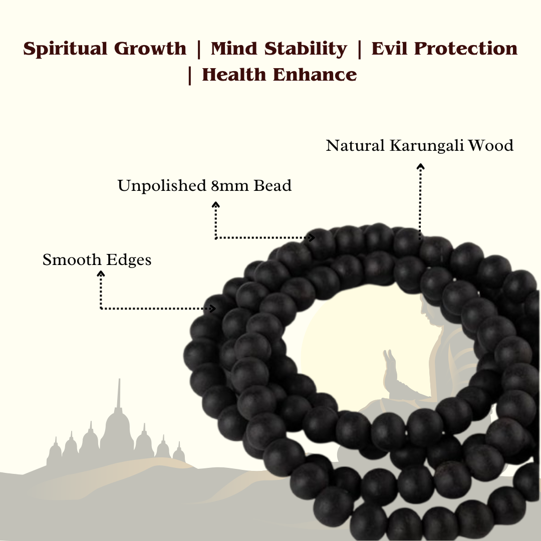 Karungali Mala – Sacred Blackwood Beads for Protection & Power